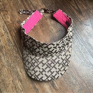 Tommy Hilfiger Tan Brown Adjustable Sun Visor Hat